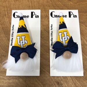 UC Berkeley Gnome Pin Brooch Bow Gift Guide Handmade Magnetic Team Spirit Cheer
